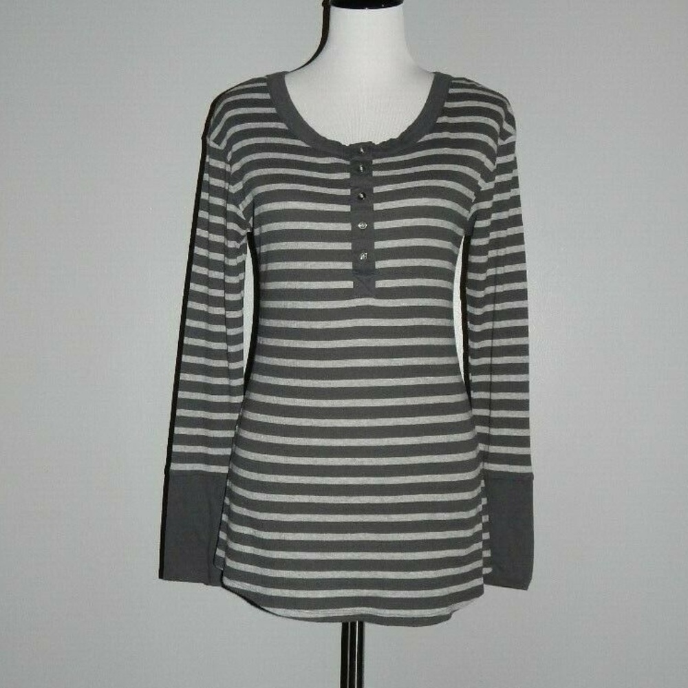 Liz Lange Maternity Striped Henley Shirt
